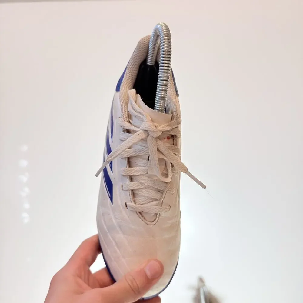 Adidas Size 3 Youth Copa Indoor Soccer Shoes White Royal Blue Futsal Sneaker